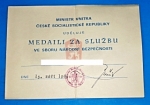 Medaile Za službu v SNB