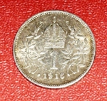 1 koruna - 1916 - František Josef I.