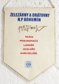 50 let Fotbalového oddílu TJ ŽDB 1931 - 1981 / Železárny a Drátovny n.p. Bohumín přijímají tažce...