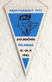 Zobrazit detail zboží: Partyzánský Štít Čeladná 1982 / Branný vytrvalecký závod přebor Severomoravského Kraje (RETRO Politické)