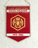 Zobrazit detail zboží: TJ Hutní Montáže Ostrava Vzorný oddíl I. stupně oddíl házené 1973 - 1983 (RETRO Sportovní)