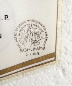 LACHEMA n.p. závod Bohumín / Klub filatelistů 07-10 při RK ZK ZV ROH Lachema n.p. závod Bohumín ,Výstava Poštovních známek Bohumín 1976, Na počest XV. Sjezdu KSČ