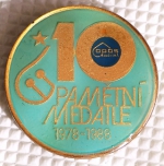 Politické : Pamětní medaile 10 let OPOS Karviná 1978 - 1988