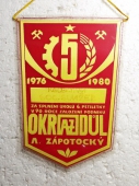 Zobrazit detail zboží: Za splnění úkolů 6. pětiletky v 90. roce založení podniku OKR Důl A.Zápotocký  kolektivu soc. služeb, 1976 - 1980 (RETRO Politické)