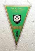 Zobrazit detail zboží: OKR Důl DUKLA nositel Řádu Práce a Řádu Republiky, Havířov / TJ BANÍK OKD Ostrava Czechoslovakia (Hornické vlaječky a)