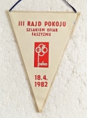 Zobrazit detail zboží: III. Rajd Pokoju szlakiem ofiar faszyzmu PZKO 18.4.1982 / Životice varují (RETRO Sportovní)