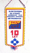 Zobrazit detail zboží: 10 let - Elektrárna 30. výročí osvobození ČSSR Sovětskou armádou - Dětmarovice - OKE EDĚ  / 40 výročí (RETRO Podnikové)