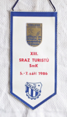 Zobrazit detail zboží: Těrlicko,  XIII. Sraz Turistů SmK 5.-7. září 1986,TJ SPARTAK Kovona-Karviná / FO TJ  65 let OV ČSTV Karviná (RETRO Sportovní)