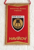 Zobrazit detail zboží: OKR - Důl Dukla Havířov, nositel Řád práce (Hornické vlaječky a)