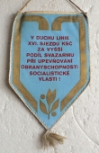 VII. Sjezd Svazarmu 1983 / V duchu linie XVI. Sjezdu KSČ za vyšší podíl Svazarmu při upevňování obranyschopnosti socialistické vlasti !