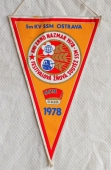 Zobrazit detail zboží: Sm KV SSM Ostrava Festivalová Žňová Soutěž SSM Ani Zrno Nazmar SSM ČSSR 1978 / Zabraňte úrazům ČSP (RETRO Politické)