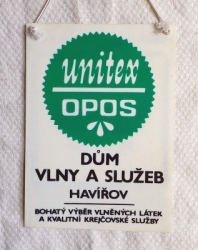 Zobrazit detail zboží: UNITEX OPOS Dům vlny a služeb Havířov / OPOS Karviná závod Stavební Údržba Č.Těšín (RETRO Podnikové)