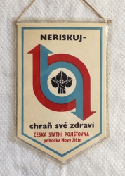 30 let ROMO n.p. Fulnek Nositel Řádu Práce 1949 - 1979 / Neriskuj chraň své zdraví. Česká Státní Pojišťovna pobočka Nový Jičín