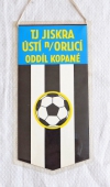 Zobrazit detail zboží: TJ JISKRA Ústí nad Orlicí oddíl kopané  /  OKR-Důl HLUBINA , k.p., Ostrava, 40. Výročí Osvobození Československa Rudou Armádou (RETRO Sportovní)