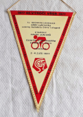Zobrazit detail zboží: Mezinárodní závod olympijských nadějí ČSSR TJ SECHEZA Lovosice Vzorný kolektiv I. stupně,oddíl cyklistiky 1977 / 25. výročí ČSTV,60. výročí VŘSR-1977 (RETRO Sportovní)
