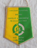 Zobrazit detail zboží: Jubilejný  XV. ročník   Behu okolo Ľuborče 19.november 1983, Do SZM Ľuborča (RETRO Sportovní)