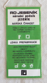 RD Jeseník, národní podnik Jeseník, báňská činnost, těžba a úprava surovin...
