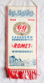 Zobrazit detail zboží: 60 lat zakladoów rowerových ROMET w Bydgoszczy  1924 - 1984  /  Sportz ,turystyka, Borsk.Jastrowie.Pieczyska.Ustka.Dabki.Gabin.Zlotów (RETRO Sportovní)