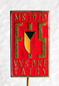 Zobrazit detail zboží: Sport : Mistrovství světa v lyžování 1970, Vysoké Tatry, FIS, (odznak-sport)