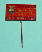 Zobrazit detail zboží: 75 let MHD v Plzni - 1899-1974  Člen brigády socialistické práce (Dopravní + spoje)