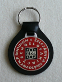 Zobrazit detail zboží: Klíčenka : ŽDB - Železárny a drátovny n.p. Bohumín (červená) (Turistické přívěšky + klíčenky)