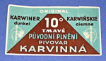 Zobrazit detail zboží: Pivovar Karviná - Karvinná (natržená) (Nápojové etikety)