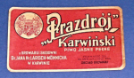 Zobrazit detail zboží: Karviná - Prazdrój Karwiňski (Nápojové etikety)