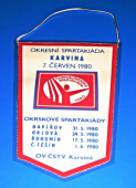 OKR - Důl Ant. Zápotocký, nositel Řádu práce, Orlová 1890-1980 / Okresní spartakiáda Karviná 7.červen 1980