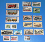 Zobrazit detail zboží: Poštovní známky : doprava - vlaky : Fujeria, Československo, Jugoslavija, Canada, Magyar, DDR (Poštovní známky - témata)