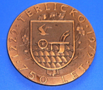 Plaketa - 750 let Těrlicko 1229-1979 + etue