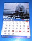 Kalendář závěsný - ČD České dráhy 1997 - Nákladní přeprava Cargo