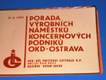 Porada výrobních náměstků koncernových podniků OKD - Ostrava v dubnu 1982