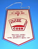OKR - Důl Doubrava k.p. Orlová-Doubrava, nositel Řádu republiky a Řádu práce / SSM ČSSR IV, sjezd SSM 1987
