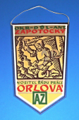 Zobrazit detail zboží: OKR - Důl Ant. Zápotocký, nositel Řádu práce, Orlová / 750 let hornické město Orlová 1223-1973 (Hornické vlaječky b)