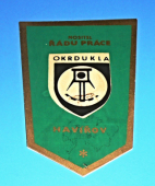Zobrazit detail zboží: OKR - Dukla Havířov, nositel Řádu práce  / Havířov v květech - únor 30 - 26.srpna 78 (Hornické vlaječky b)
