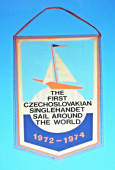 Zobrazit detail zboží: Jachting : The First Czechoslovakian Singlehandet Sail Around the World 1972-1974 / ŽDB iron and wireworks Bohumin Czechoslowaka (TJ ŽDB jachting, turistika)