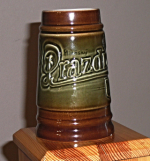 Zobrazit detail zboží: Hliněný glazurovaný krígl s nápisem : Plzeňský Prazdroj (Krígly)