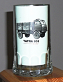 Skleněný krígl s nápisem : Tatra collection TATRA 850