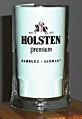 Skleněný krígl s nápisem : HOLSTEN Premium, Hamburg - Germany seit 1879